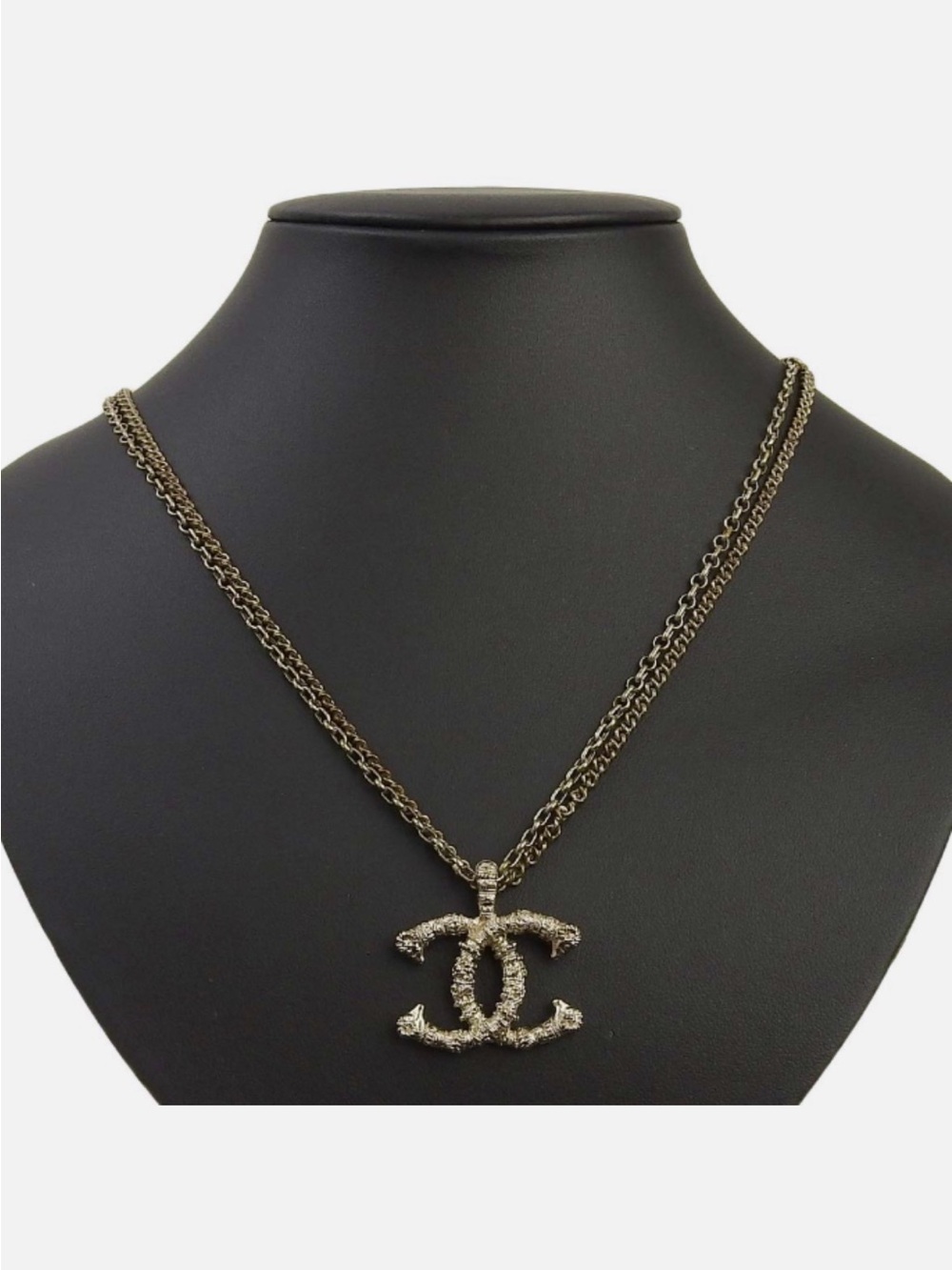 Chanel Logo Pendant Necklace - Gold Chain